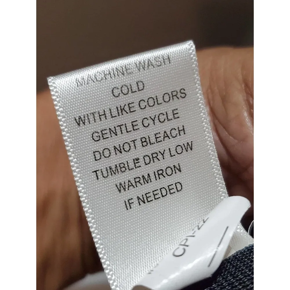 John Paul Richard Embroidered Black 100% Cotton Short Sleeve Top Blouse Size XL - Image 9