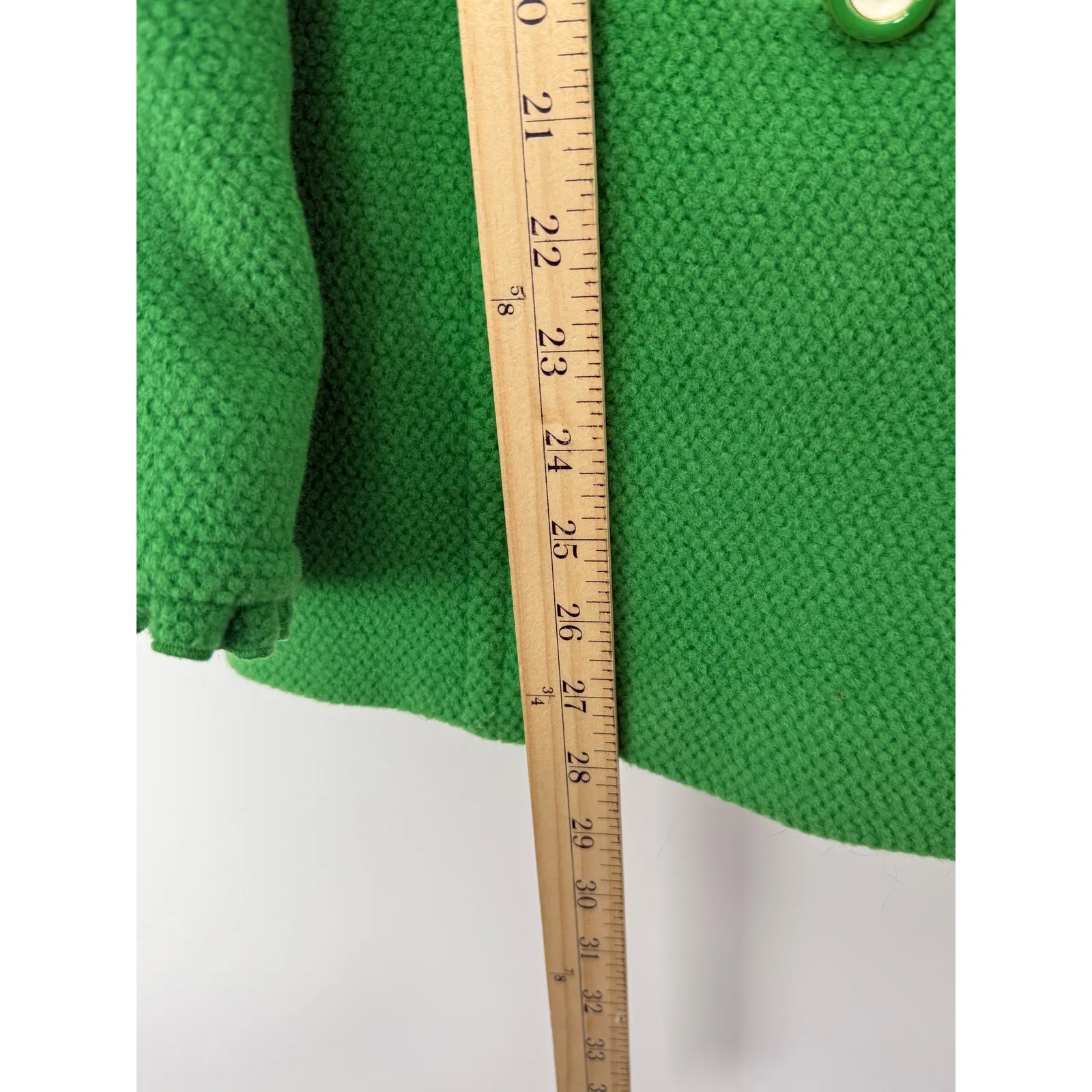 Juicy Couture Y2K Kelly Green Wool Angora Peacoat Jacket Size Small - Image 9