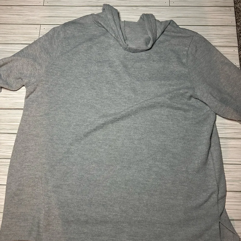 St John’s Bay Gray Pullover Drawstring Hoodie Sweatshirt - Image 5