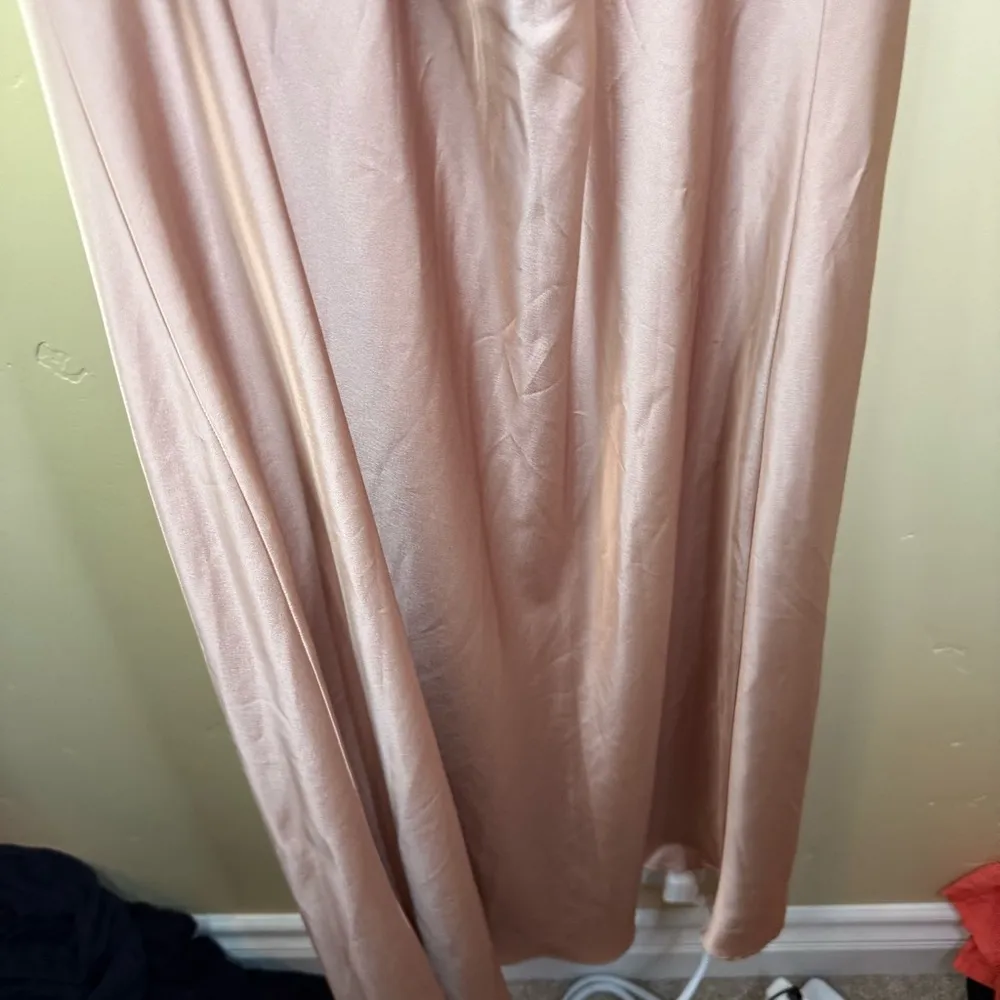 Show Me Your Mumu Verona Cowl XXL Champagne Luxe Satin Pink Dress Formal Wedding - Image 10