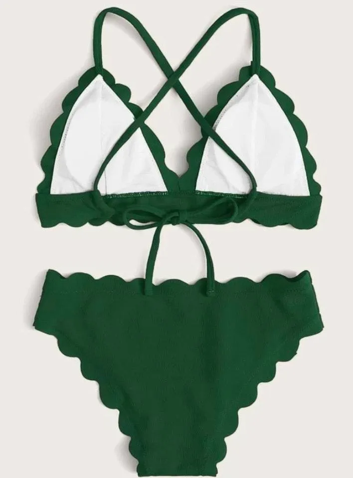 Green Bathing Suit Set Size L - Image 2