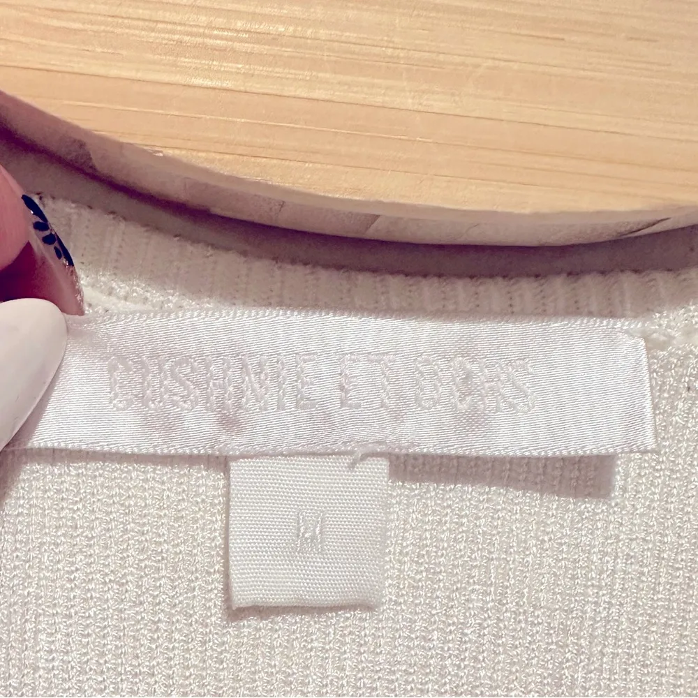 CUSHNIE ET OCHS ELITE IVORY WHITE SLEEVELESS BODYCON KNIT WHITE DESIGNER… Size M - Image 5