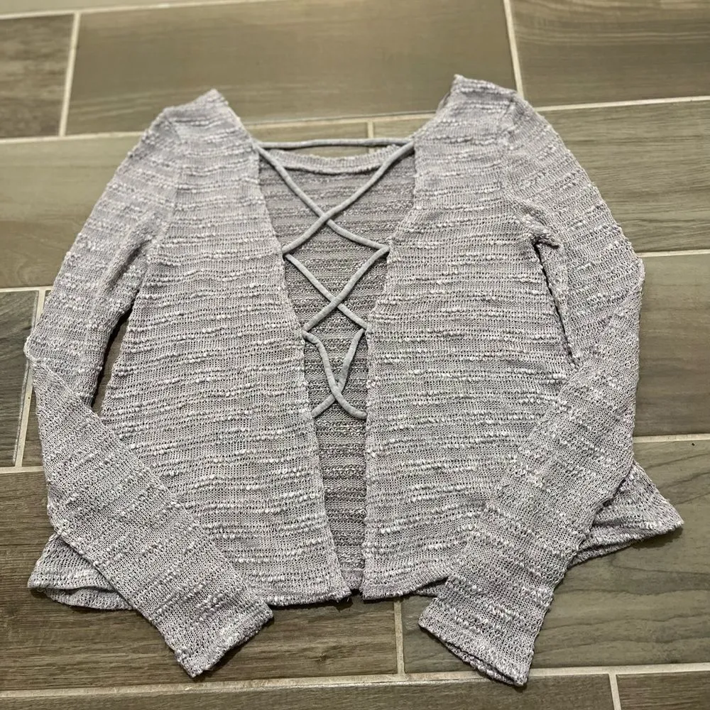 Aeropostale M knit sweater open back - Image 3