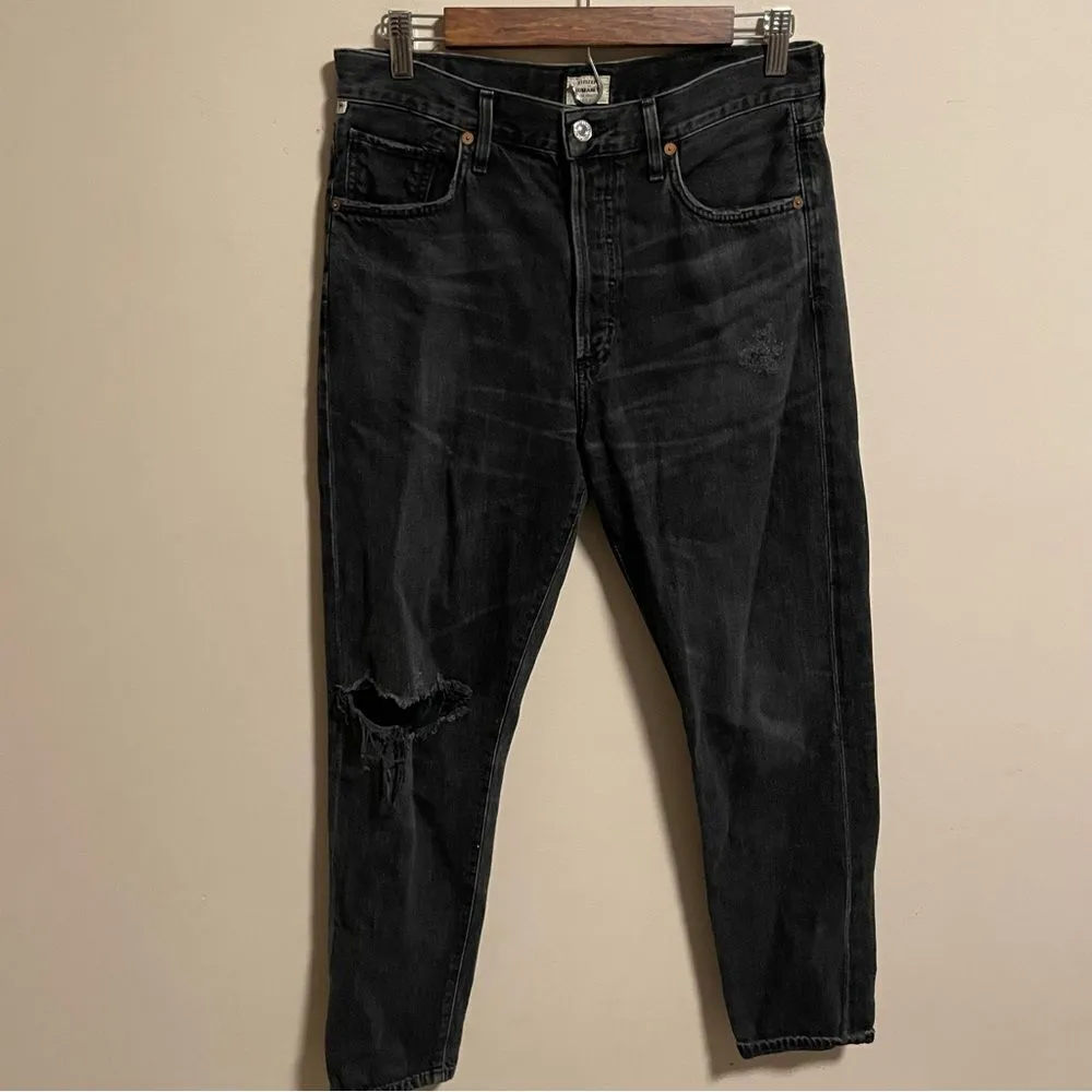 Citizens of Humanity COH Liya High Rise Classic Fit Crop Distressed Jean Size 28 - Image 6