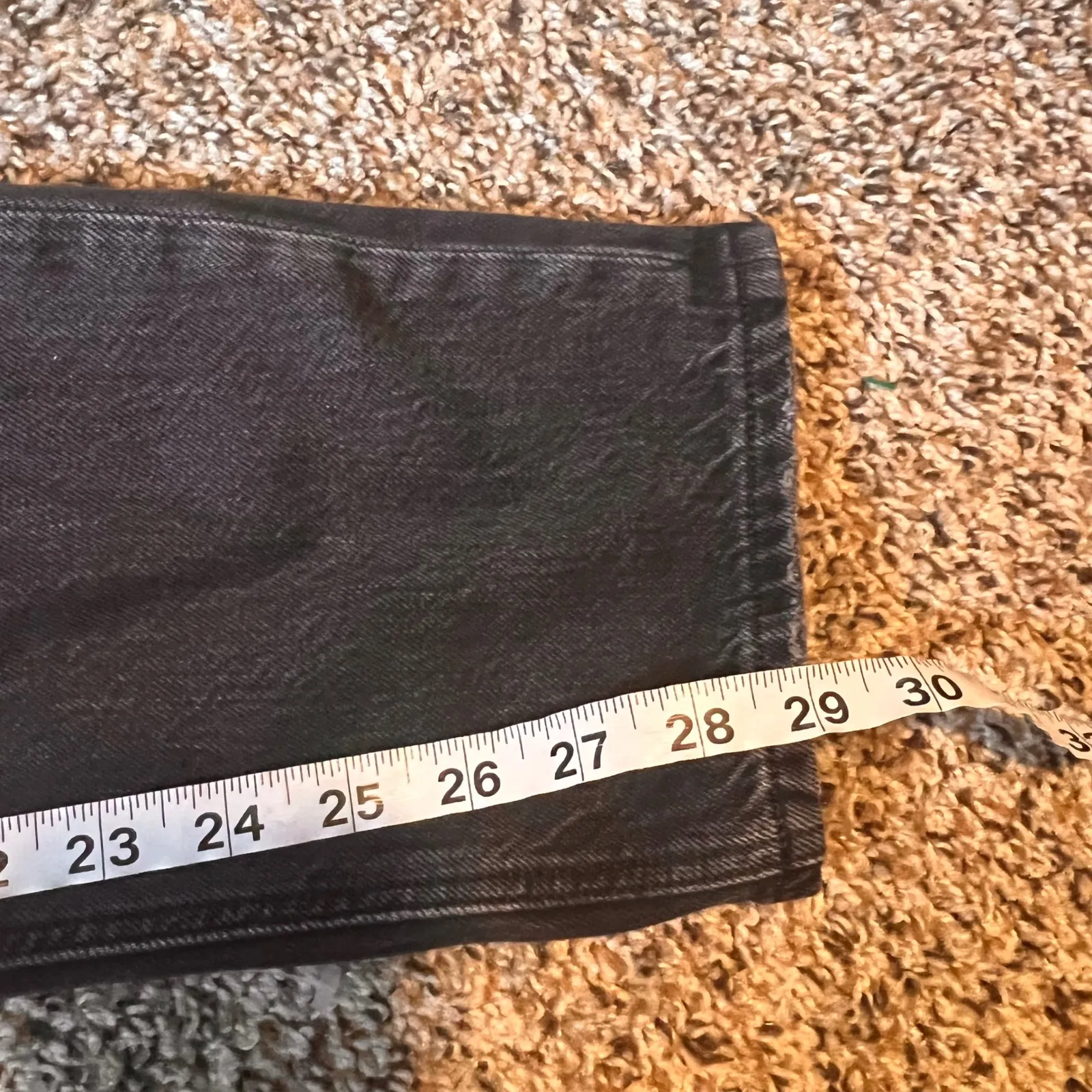 American Eagle Outfitters Mom Jean Blk Distress Ripped High Waisted Regular Fit - Image 7