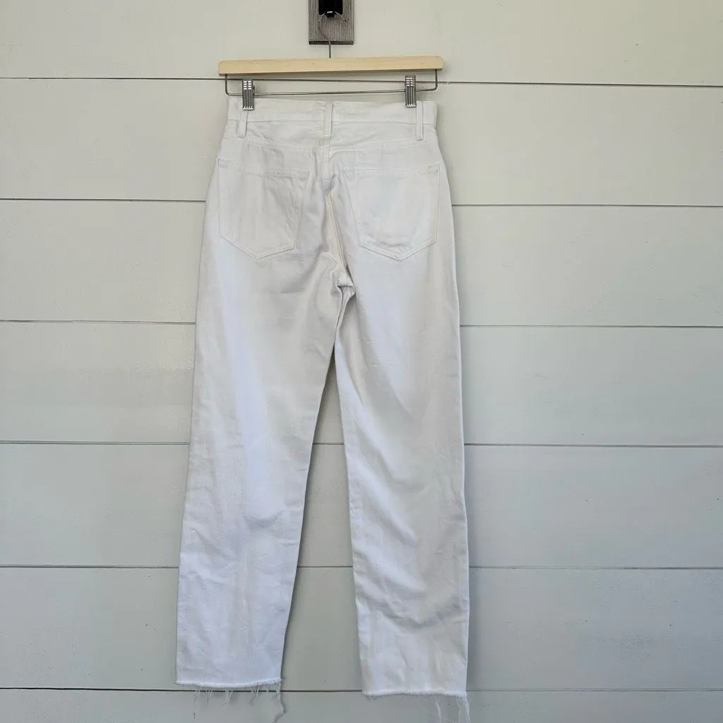 Frame Women’s 24 White Le Original Rumpled Blanc Grind Jeans Button Fly - Image 5