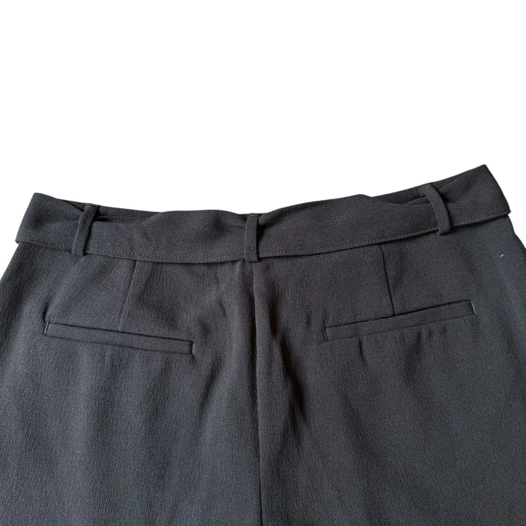 Loft black casual dressy tie front button hook zip shorts women's size 4 NWT - Image 4