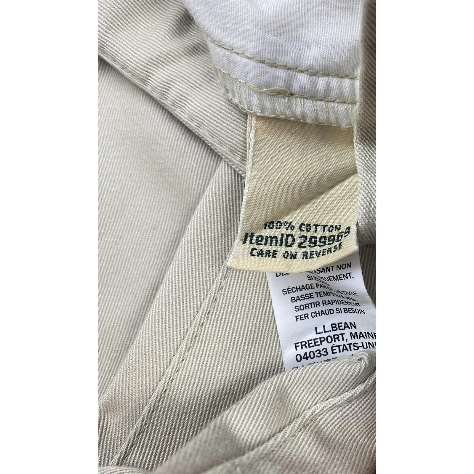 L.L. Bean Pants Trousers Womens Size‎ 14 Cotton Classic Fit Straight Preppy Work Tan Size 14P - Image 5