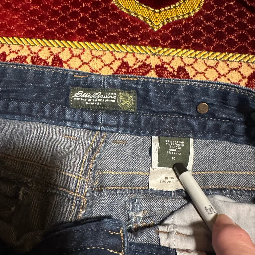 Eddie Bauer midrise dark wash bootcut jeans size 10 90,s - Image 5