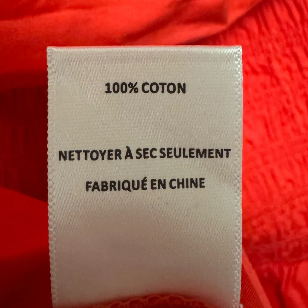 ASTR The Label Off the Shoulder Cotton Red Ruffle Midi Dress Size Small - Image 7