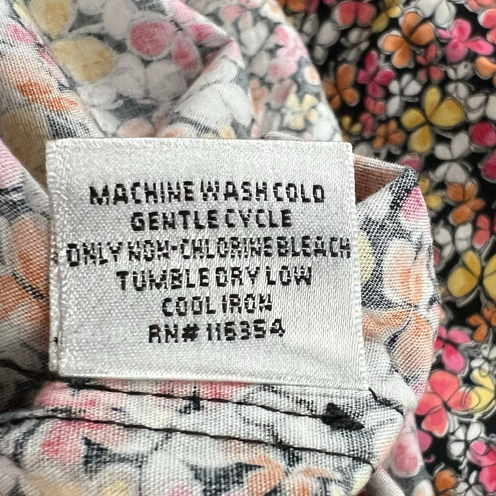 Talbots Shirt Womens 3XL Multi Butterflies Button Stretch 3/4 Sleeve Top Blouse - Image 14