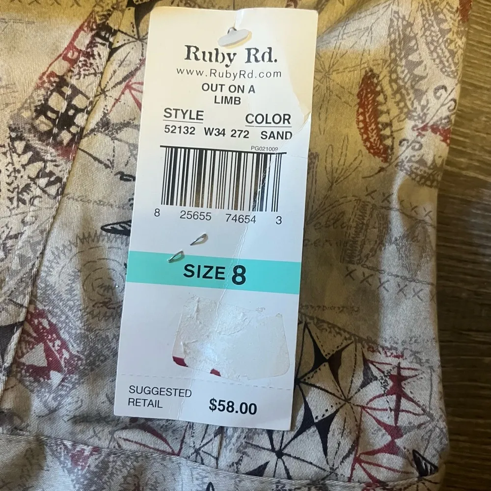 Ruby Rd. Out On A Limb Jacket Snap Front Blouse Womens Size 8 Sand 52132 NWT Tan - Image 7