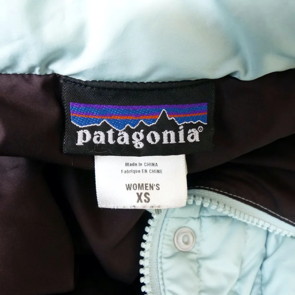 Patagonia Jacket Women XS Aqua Winter Rays Coat Goosedown Y2K Gorpcore ST 28455 - Image 13