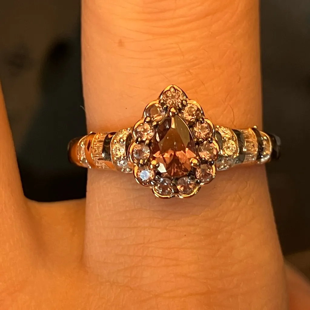 Color Changing Garnet Moissanite Sterling Silver Ring Size 9 Brown - Image 2