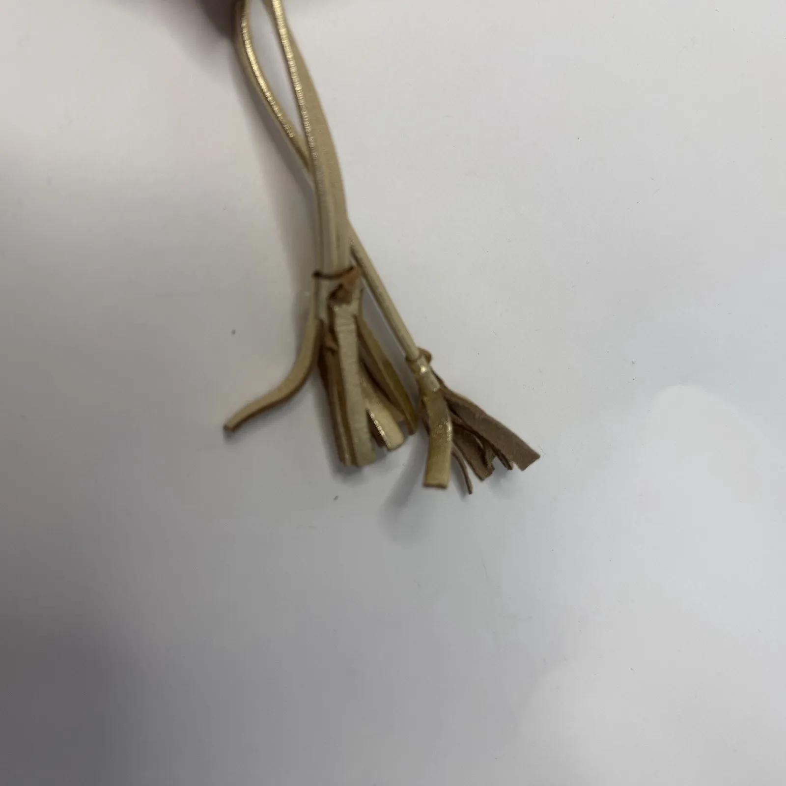 Anthropologie Pilcro Gold Metallic Gladiator Lace Up Sandal Size 8 Tassels - Image 5