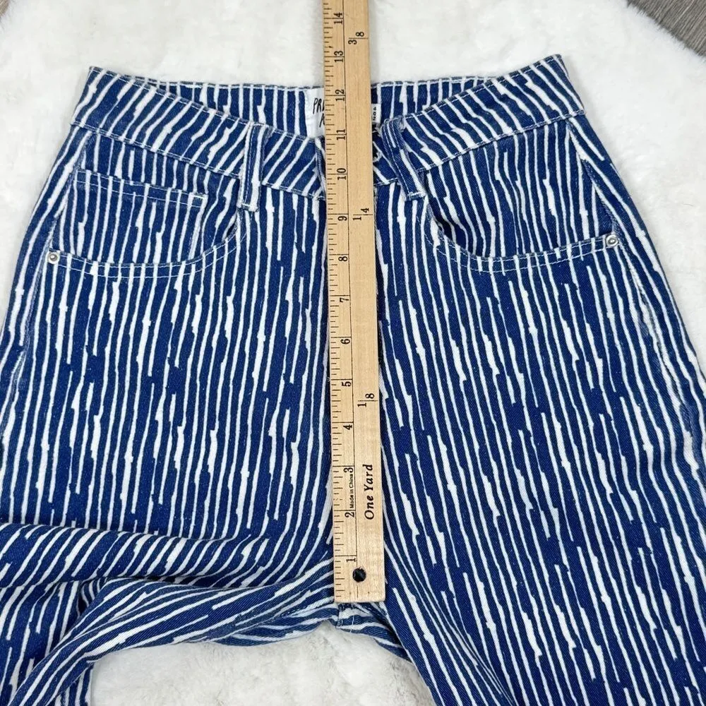Princess‎ Polly Danica Painted Stripe Crop Jeans Blue White 0 - Image 11