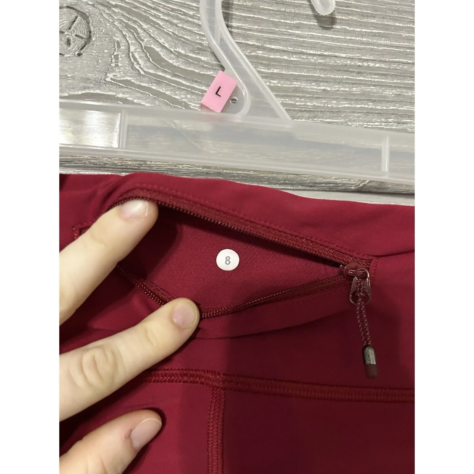 Lululemon Tight Stuff Tight II‎ Reflective Luxtreme Size 8 Ruby Red RUBR 05014 - Image 4