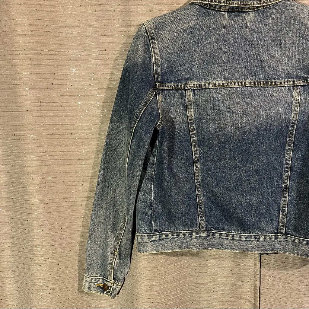 Dex Acid Wash Two Pocket Button Down‎ Denim Jean Jacket Size S Blue - Image 10