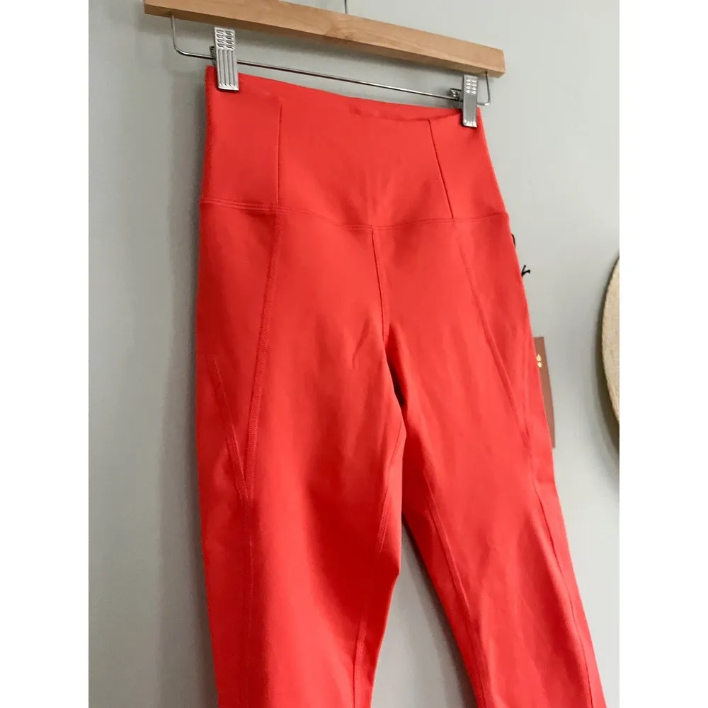Girlfriend Collective | Crop Compression Leggings | Racer Coral | Sz XS | NWT - Image 2