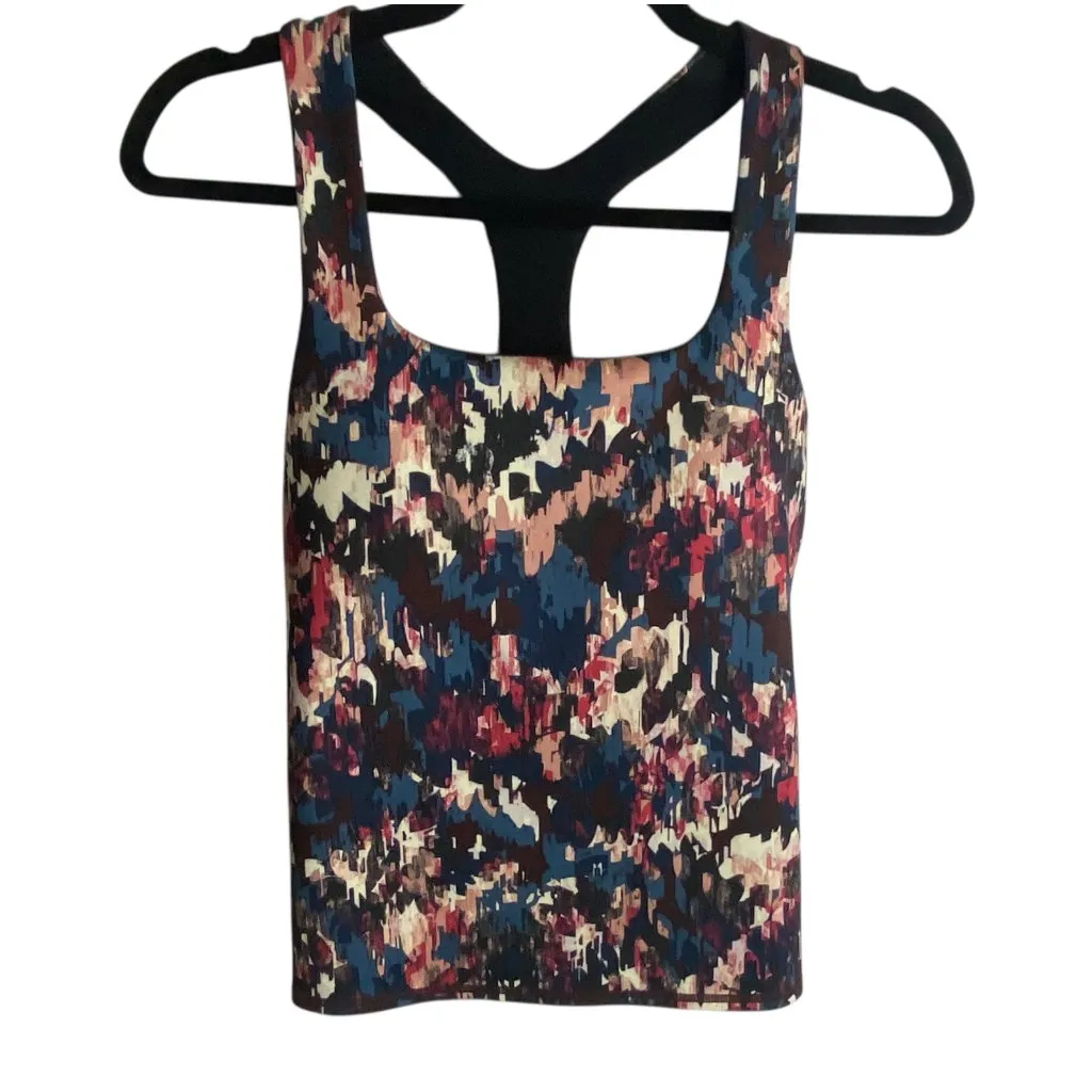 Sweaty Betty Size Small Super Sculpt Yoga Tank Top Built in Bra Artsy Print Gym - Image 2