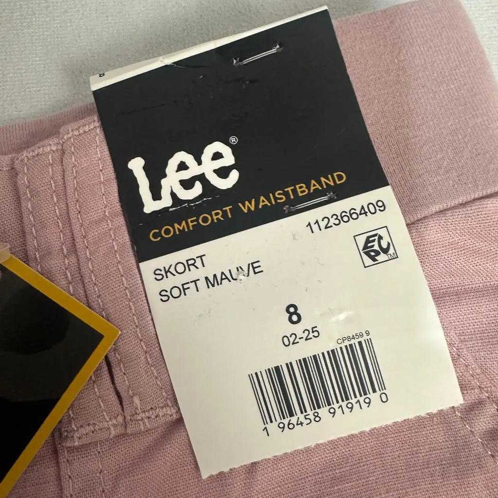 Lee Womens Comfort Waistband Skort Soft Mauve Size 8 Versatile Design - Image 2