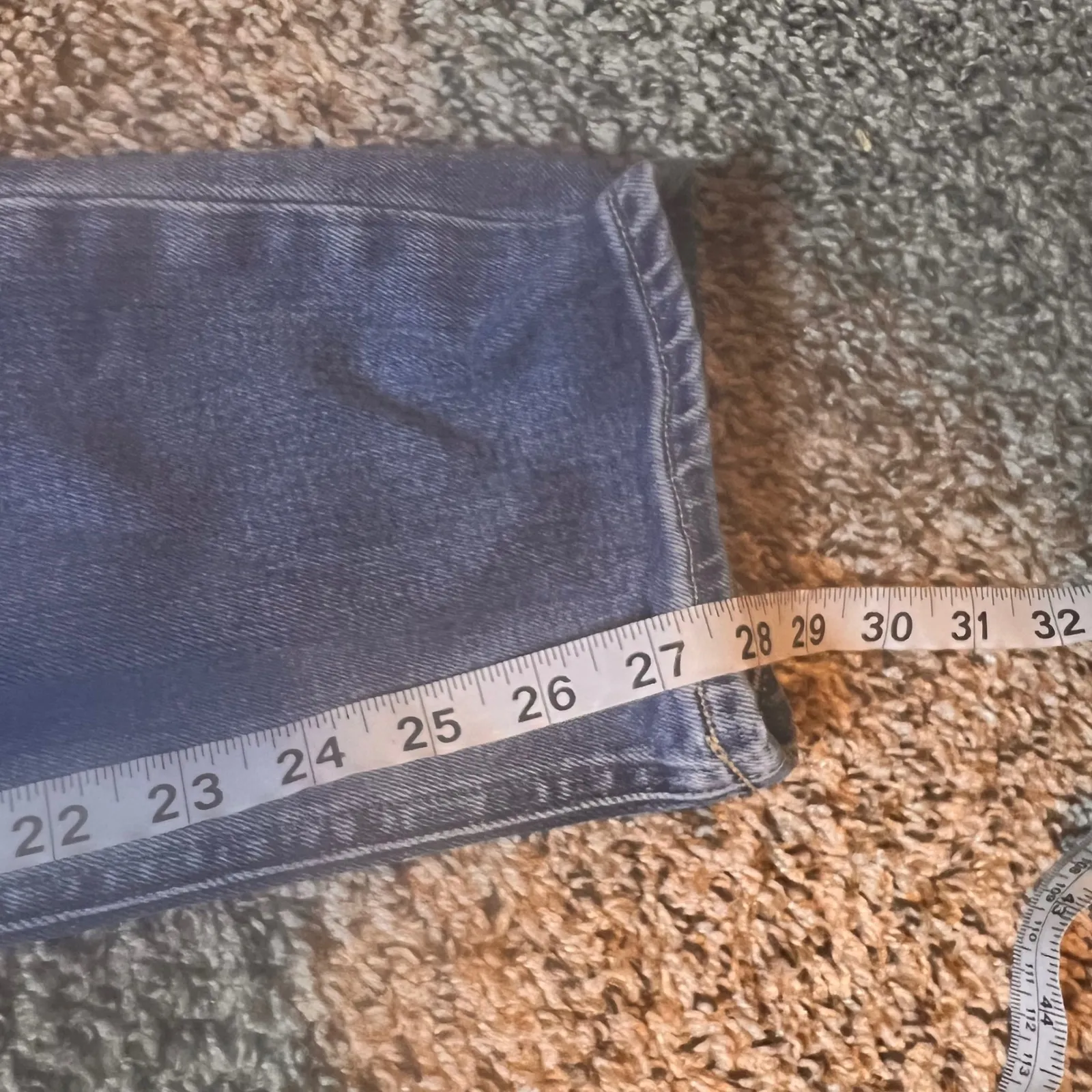 GAP Womens Vintage Slim High Rise Distressed Ripped Jeans Size 28 Blue Denim‎ - Image 5