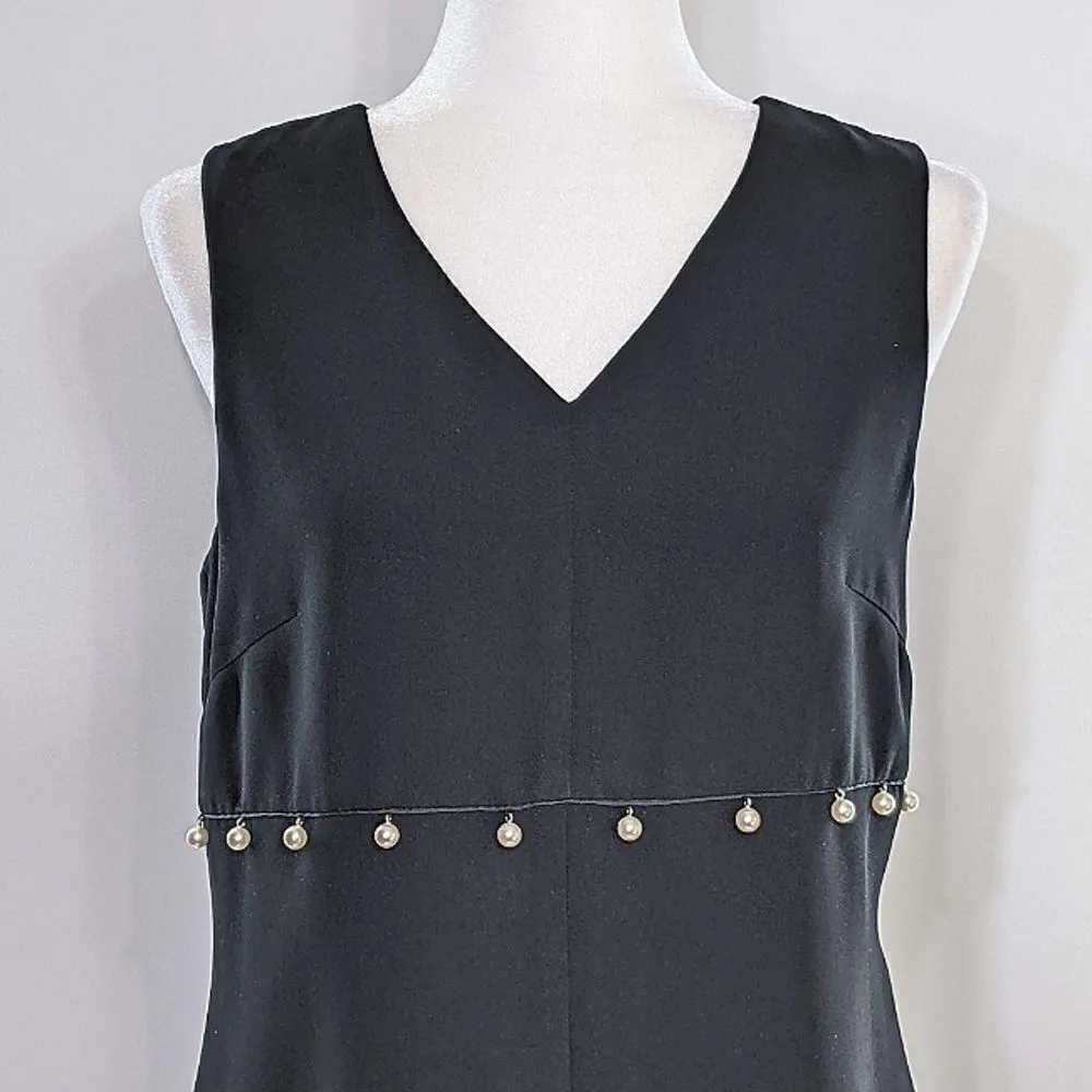 Vintage Harve Bernard Evening Pearl V Neck Sheath Dress - 10P - Image 6