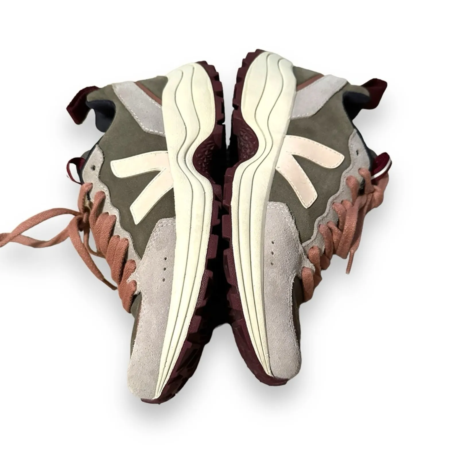 Veja‎ Venturi Suede Khaki Sable Oxford Grey Lace Up Dad Sneakers Sz 7 / 38 - Image 3