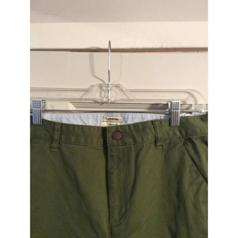 LL Bean Size 8 Army Green Cargo Pants Womens Classic Fit - Image 4