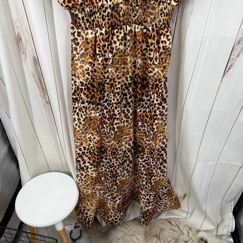 America & Beyond Women’s Large Leopard Maxi Dress Animal Print - Image 6