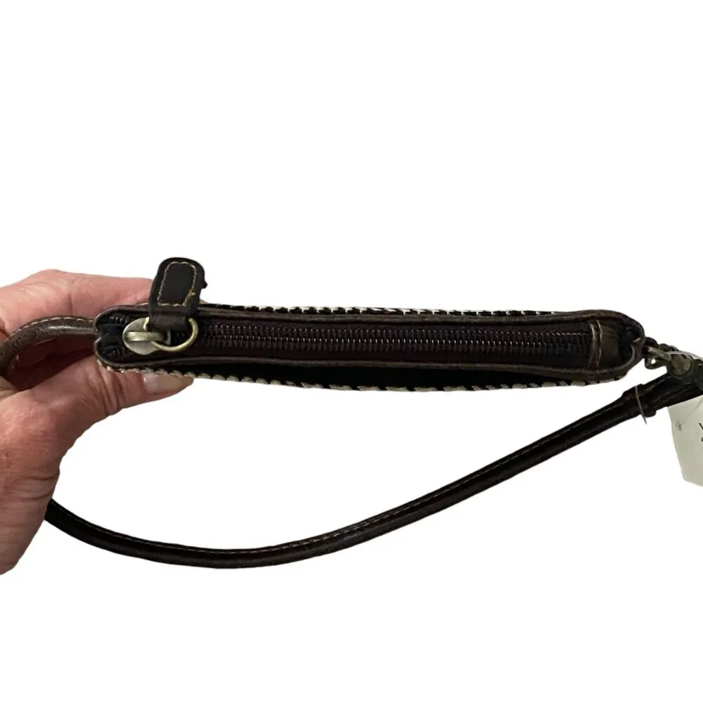 by Liz Claiborne brown and tan mini bag wristlet pouch wallet NWT - Image 4