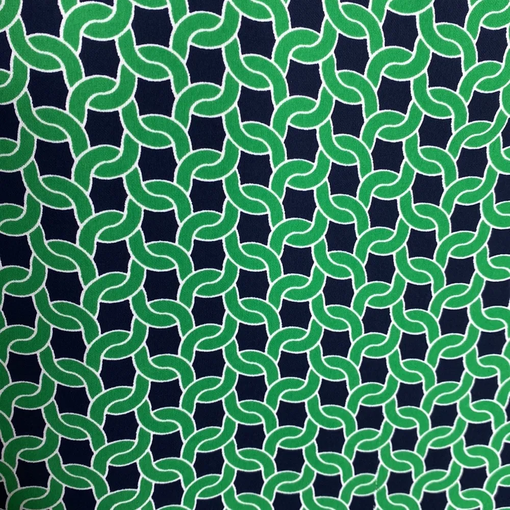 Adrienne Vittadini chain link navy and Kelly green shirt sleeve shift dress sz 0 - Image 94