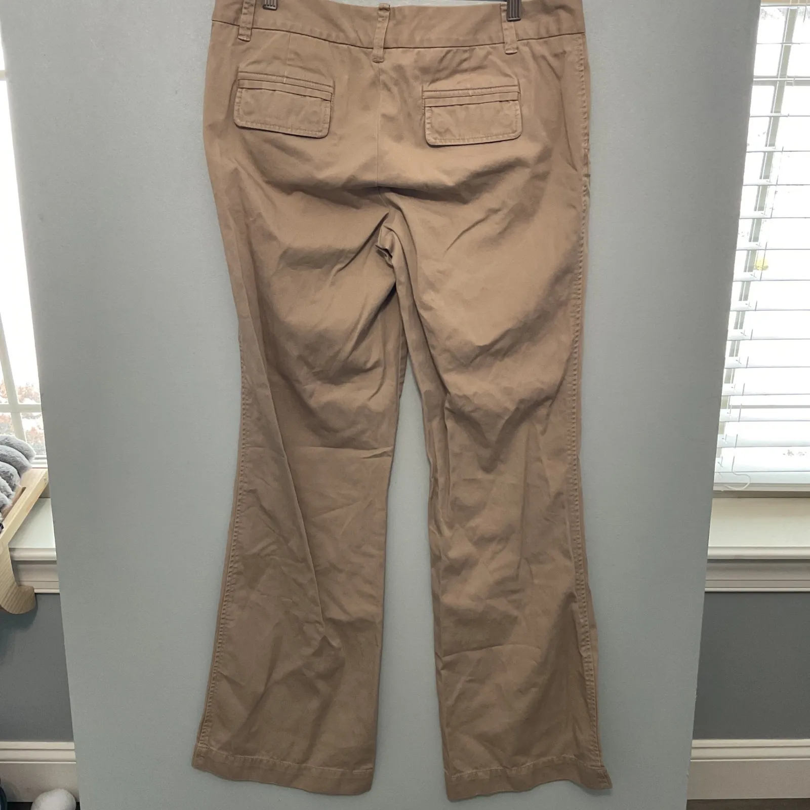 J Crew City Fit Khaki Tan Bootcut Dress Pants Size 12 Tall - Image 2