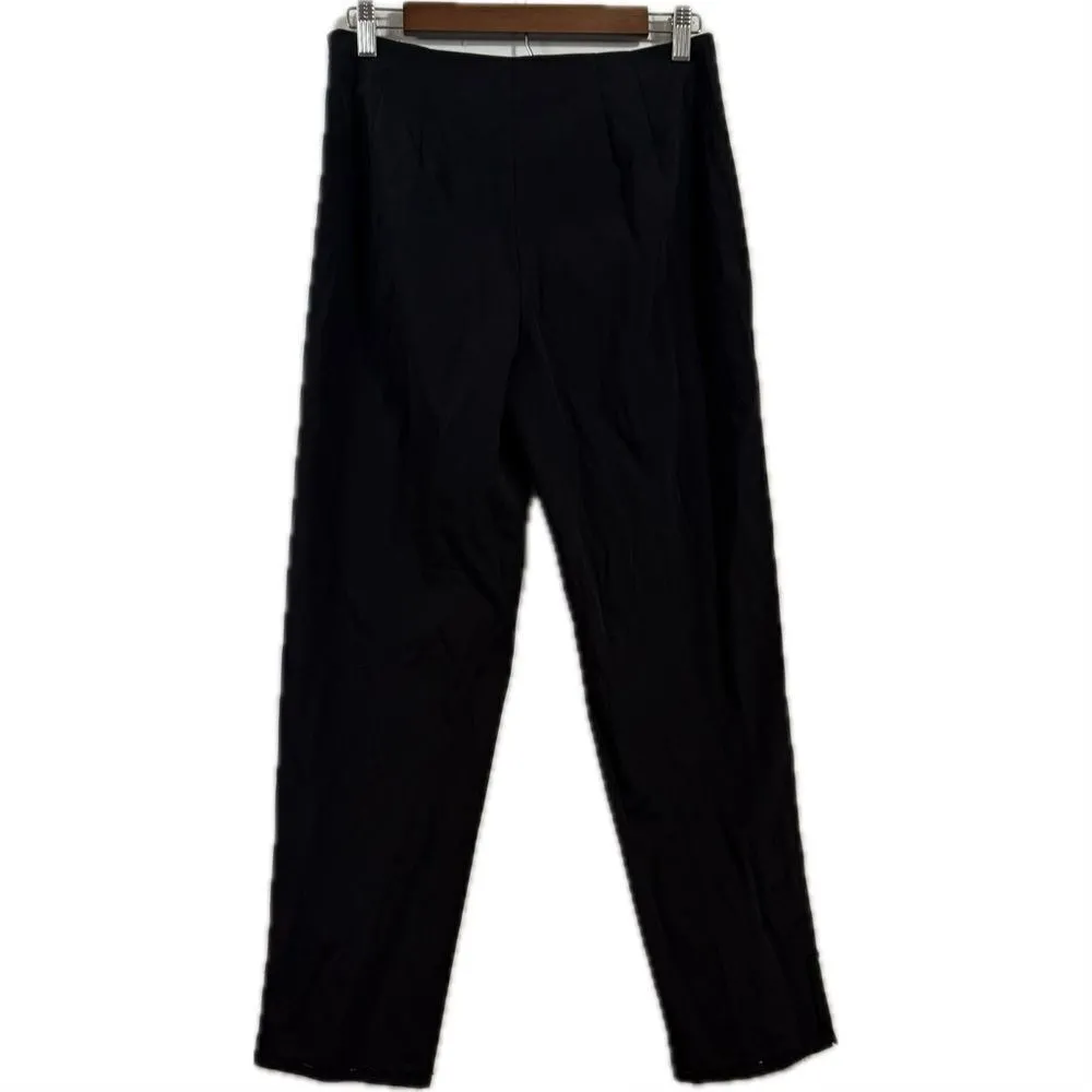 LOFT Black‎ Straight Leg Pants with Relaxed Fit - Image 2