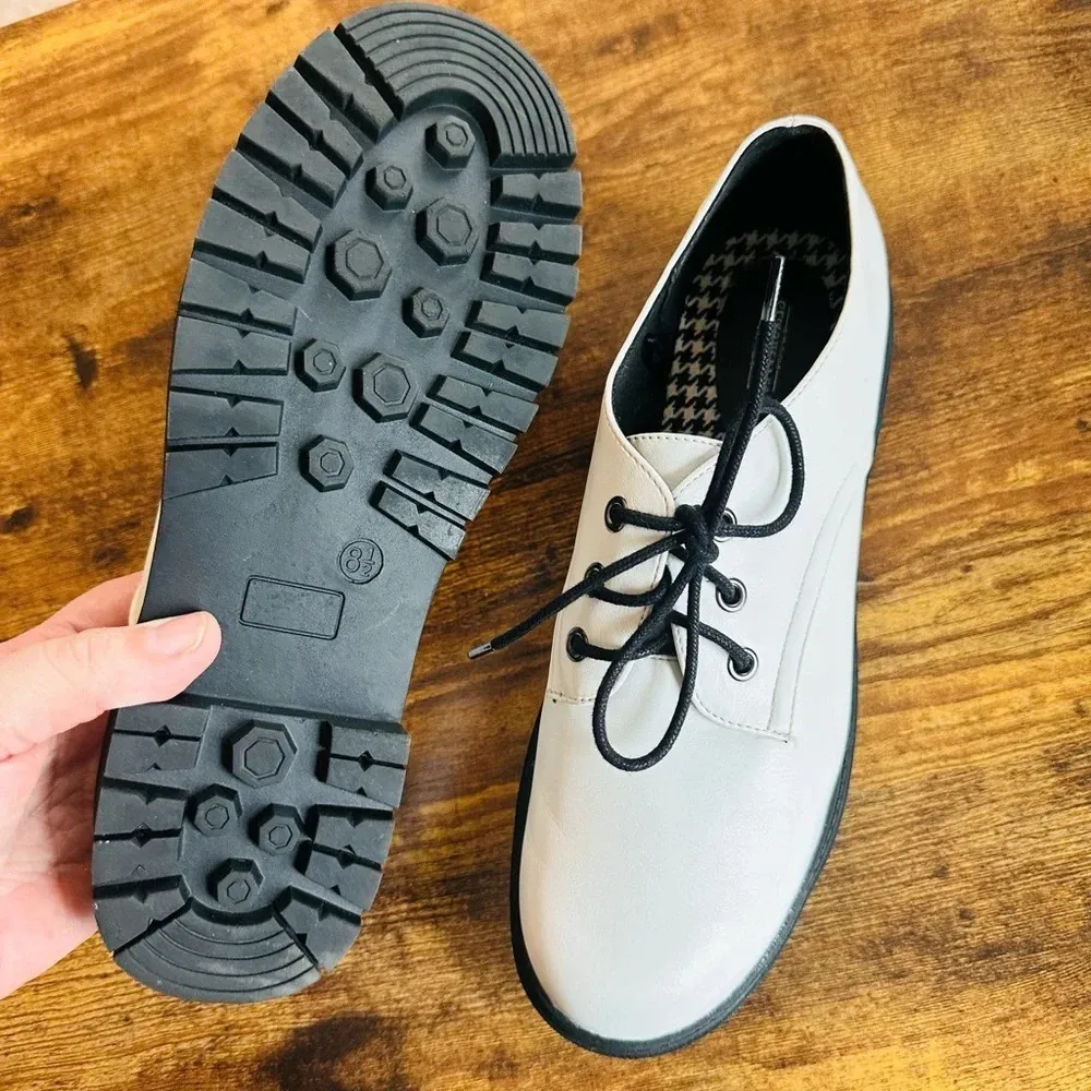 Seychelles Katie Platform Lace-Up Oxfords - White Size 8.5 New Without Box - Image 6