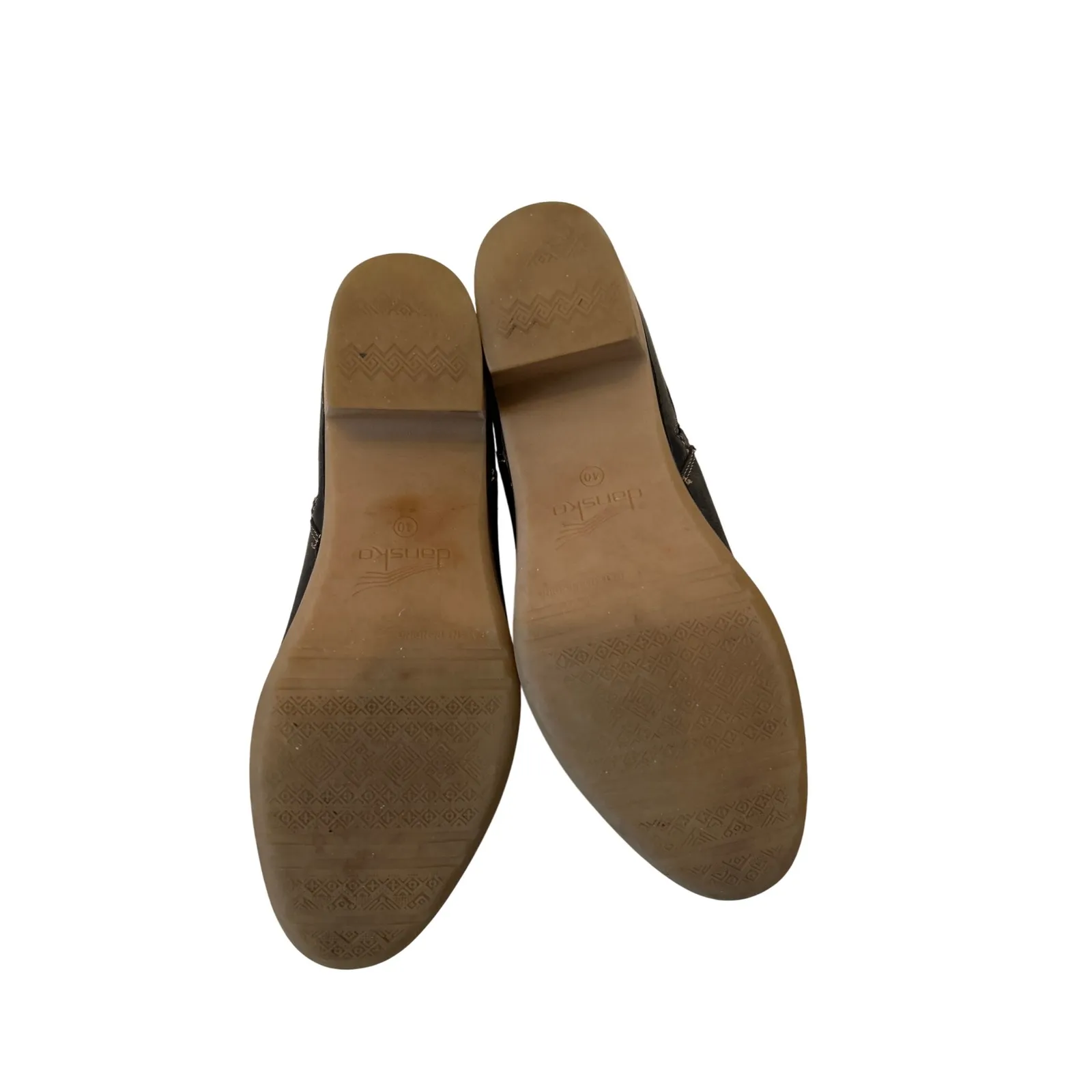 Dansko Harlene Black Leather Bootie Block Heel Ankle Boots Women's Size 40 - Image 7