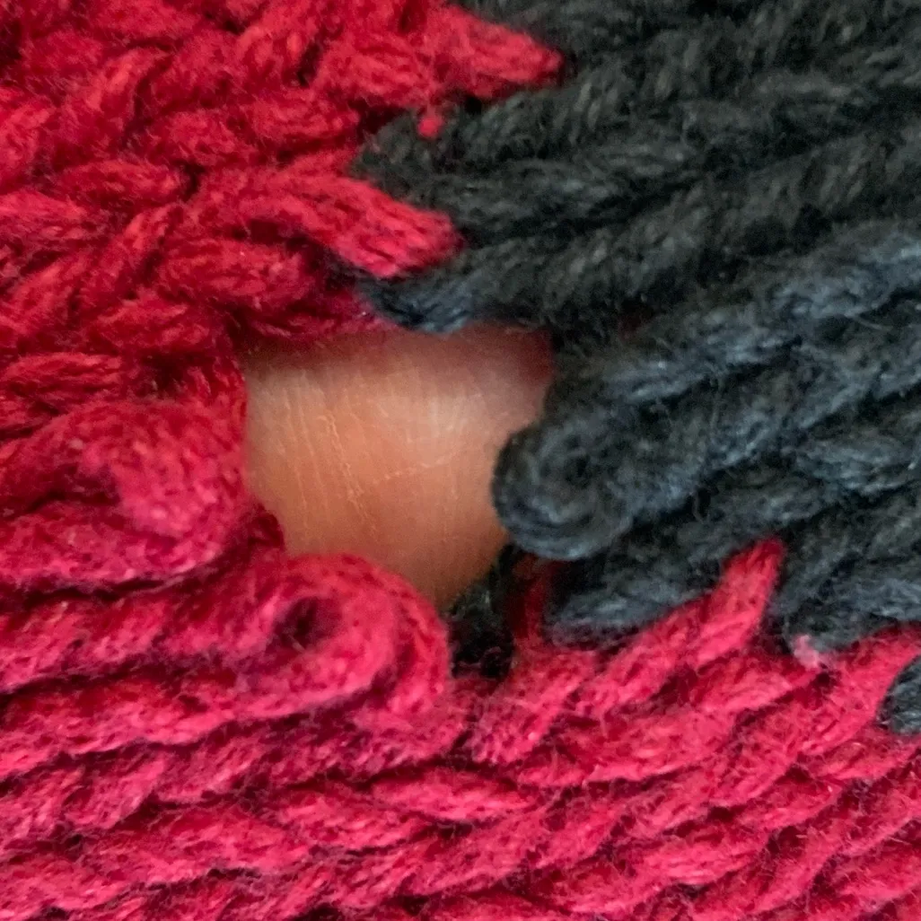 Christopher & Banks Scottie Dog Sweater Vintage Red Argyle Knit Preppy - Large - Image 7