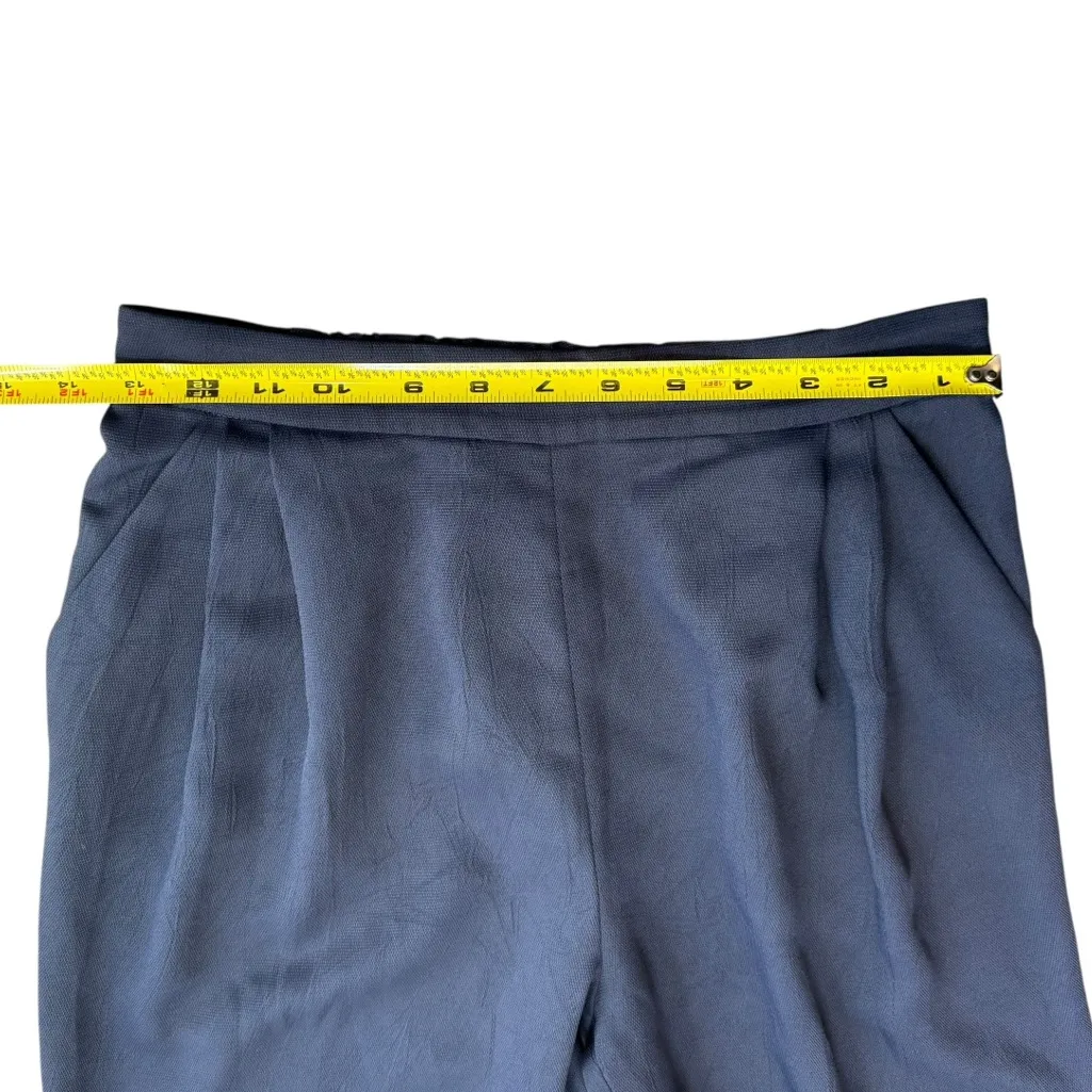 Derek Lam 10 Crosby Size‎ 00 Pleat Crepe Trouser Pants Navy Old Money Aesthetic - Image 11