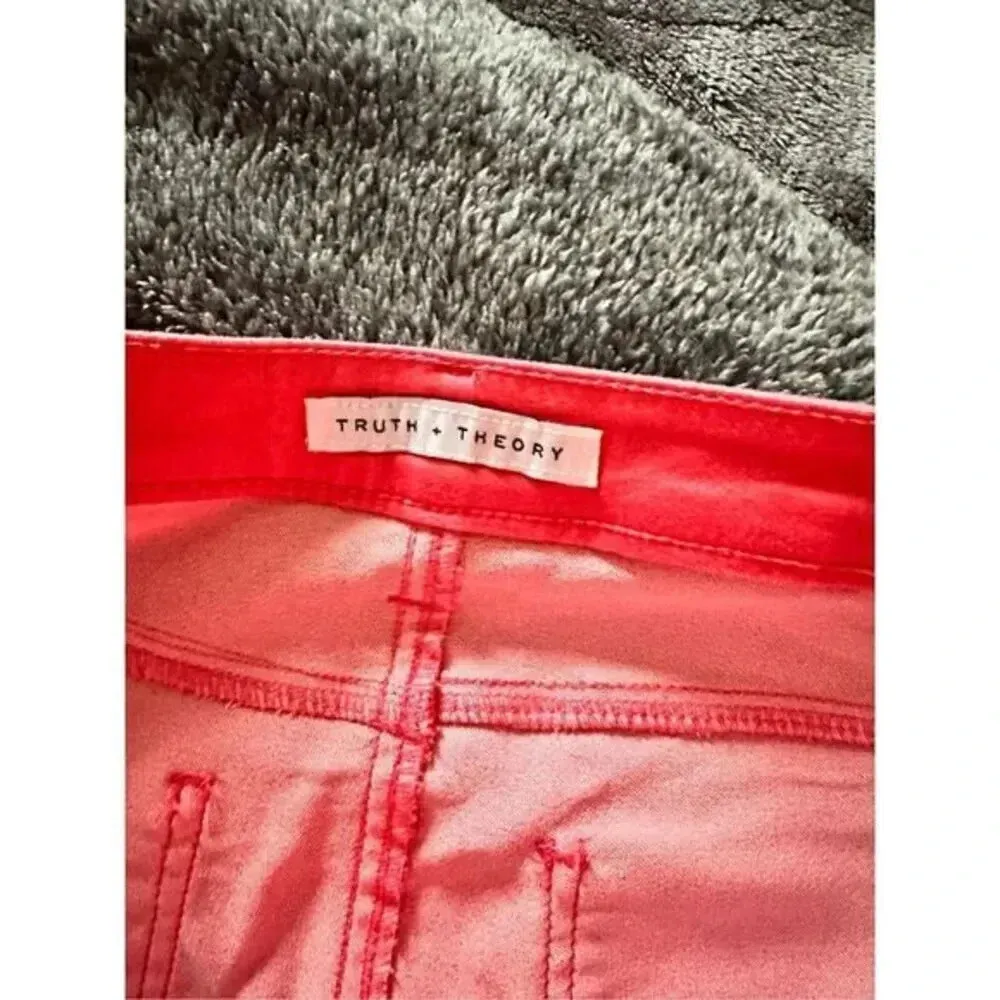 Truth &‎ Theory Ankle Pants Size 10 Orange - Image 4