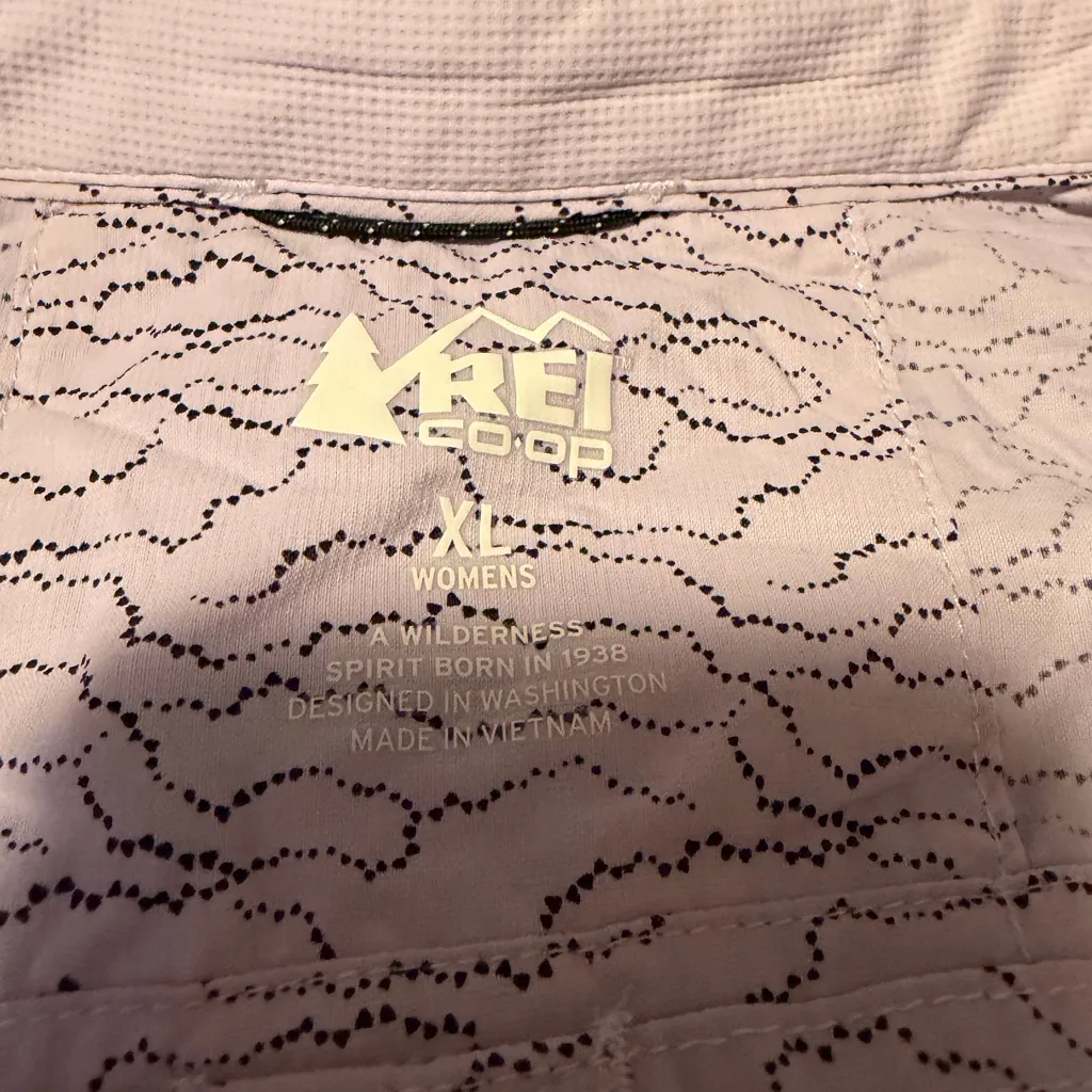 REI Sahara Pattern Purple Button Down Shirt Size XL - Image 3