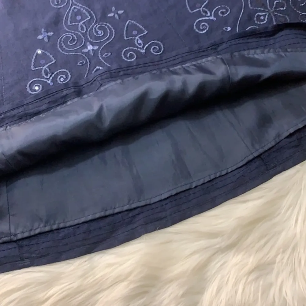 FREE with purchase! Dressbarn linen embroidered sequin skirt lined 10 - Image 3