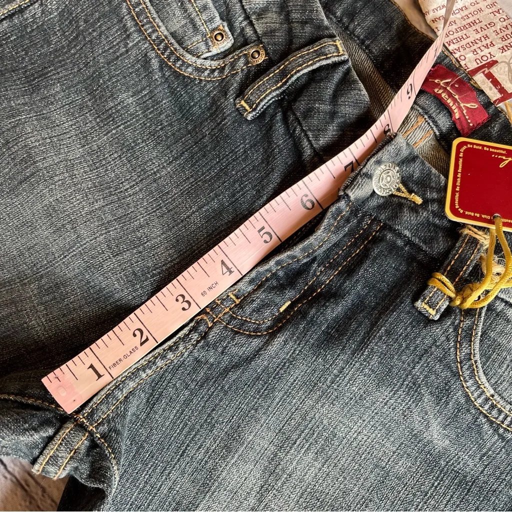 Vintage Y2K Jeans Women's Sz 27 Low Rise Faded Dead Stock Hippie Festival NWT - Image 11