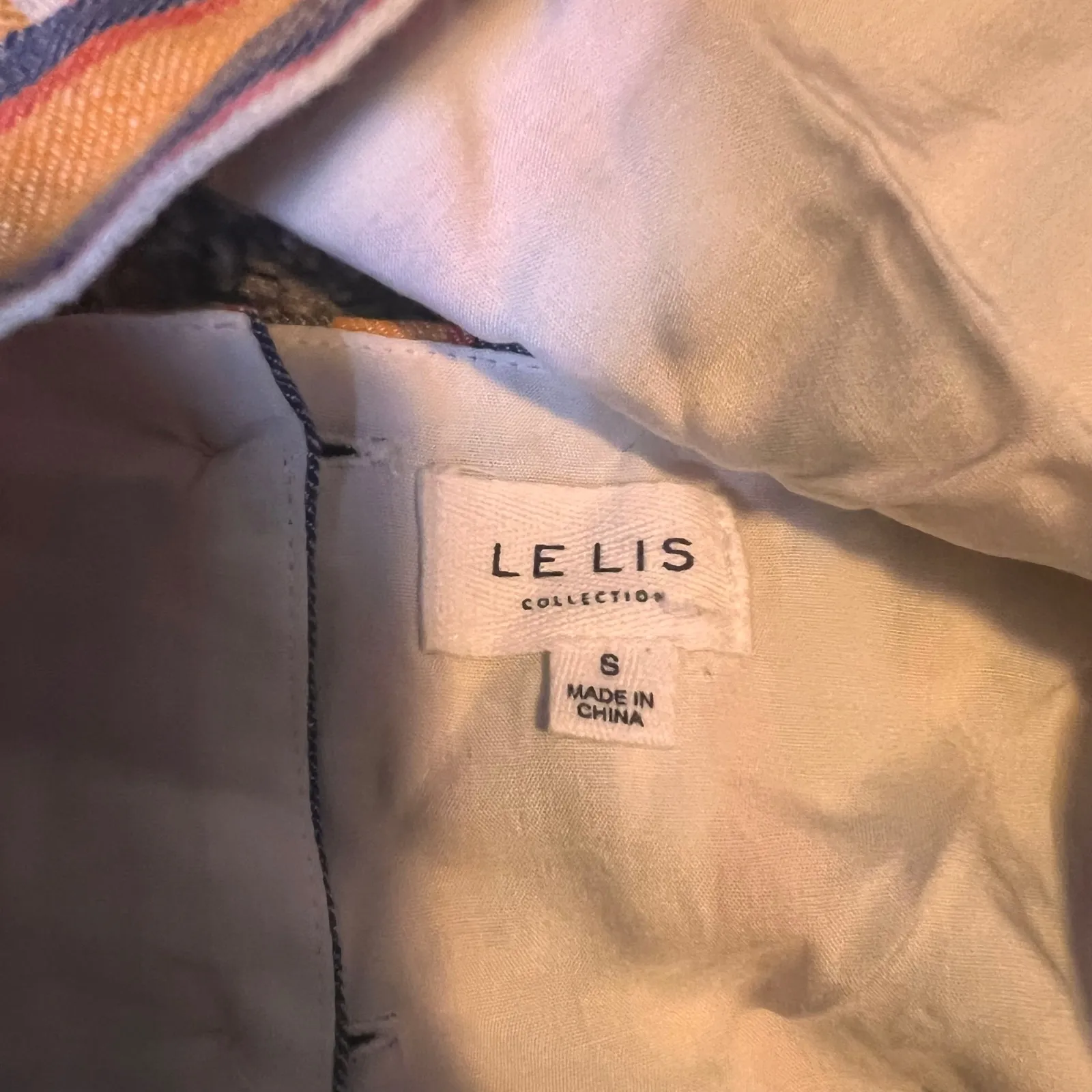 Le Lis Collection Striped Halter Top Sleeveless‎ Casual Crop Top Size S Orange - Image 3