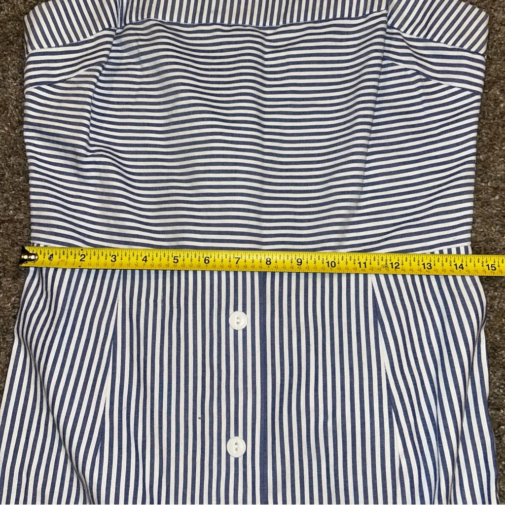 FRNCH Women’s Blue & White Striped Sundress Sz Large **see description - Image 7