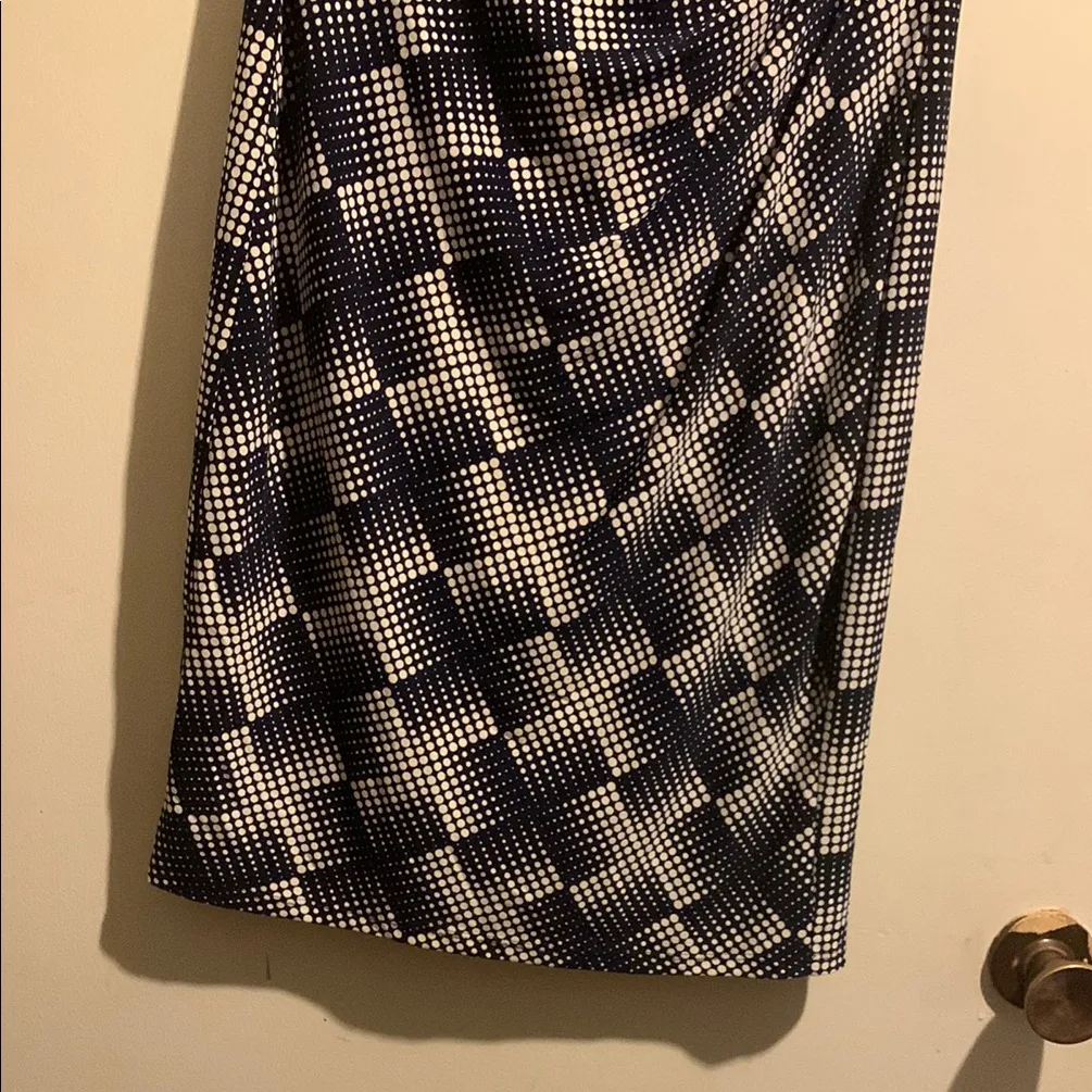 Anne Klein Black and White Patterned‎ Midi Dress - Image 3