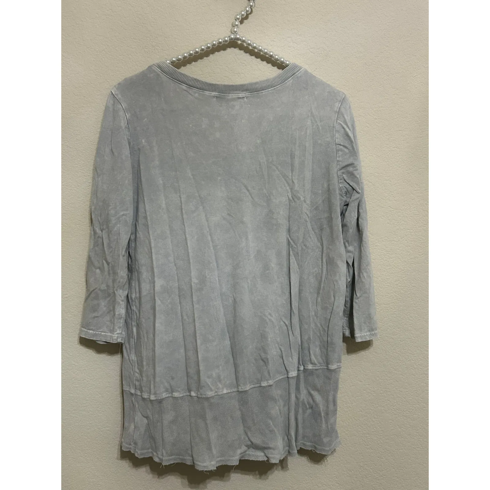 Chalet et Ceci Top Size Small Gray Lagenlook Capsule Wardrobe Classic Shirt Hemp - Image 10