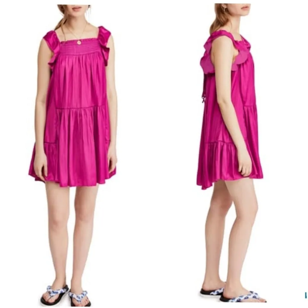 Free People Want Your Love Fuchsia Summer Dress Medium - Image 6