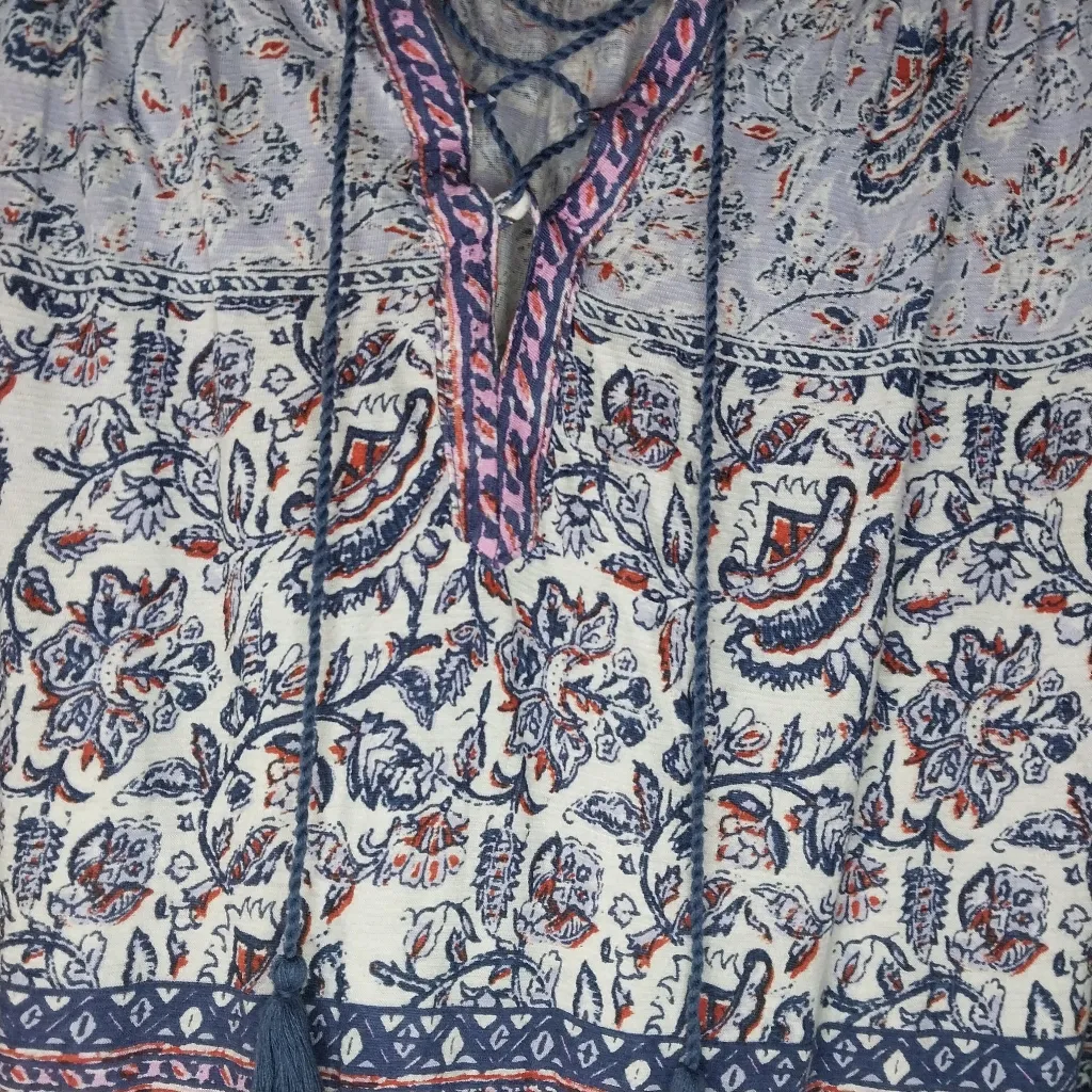 Lucky Brand Bohemian Peasent Lace-Up Women's Top - Image 6