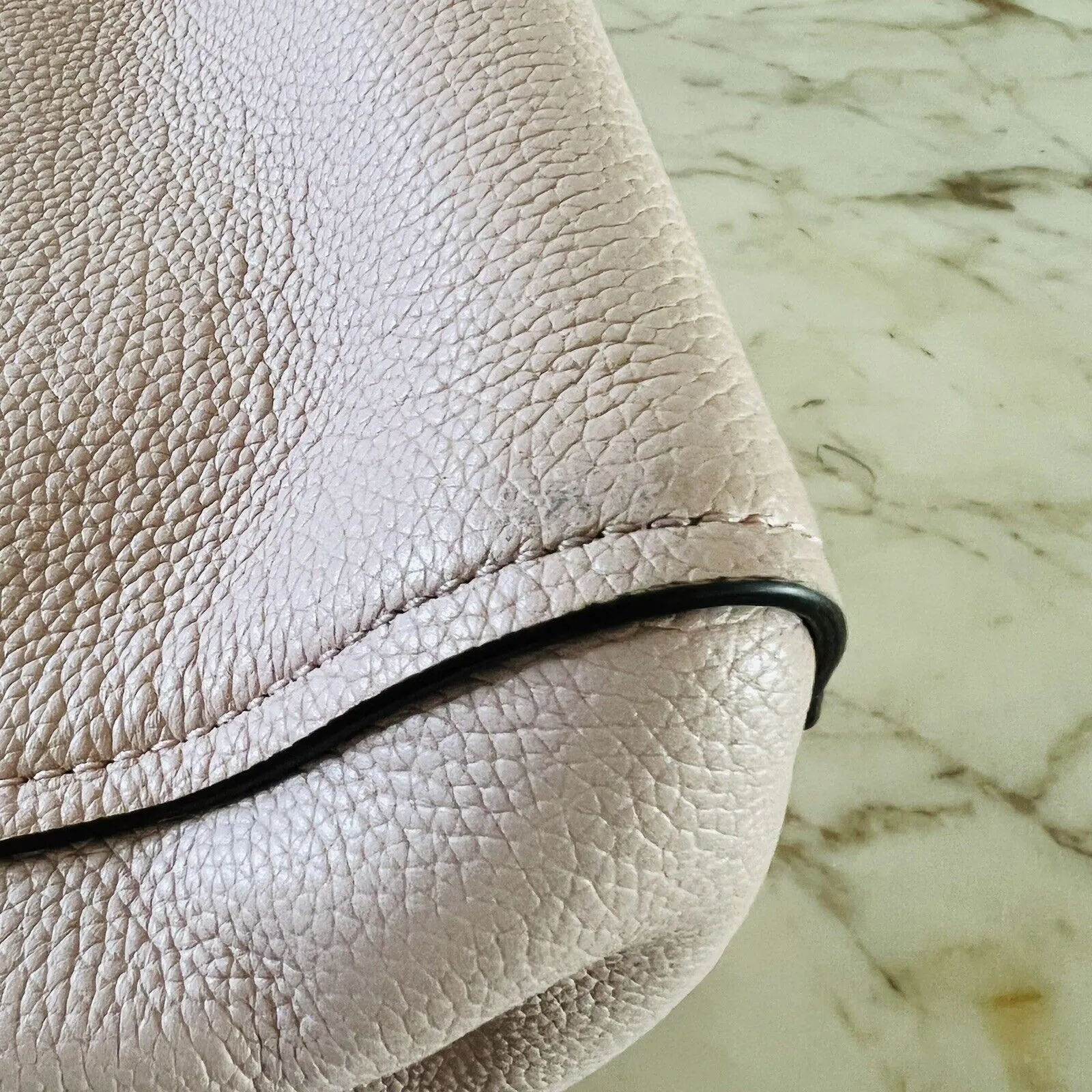 TORY BURCH Solid Baby Pink Soft Leather Shoulder Bag - Image 5