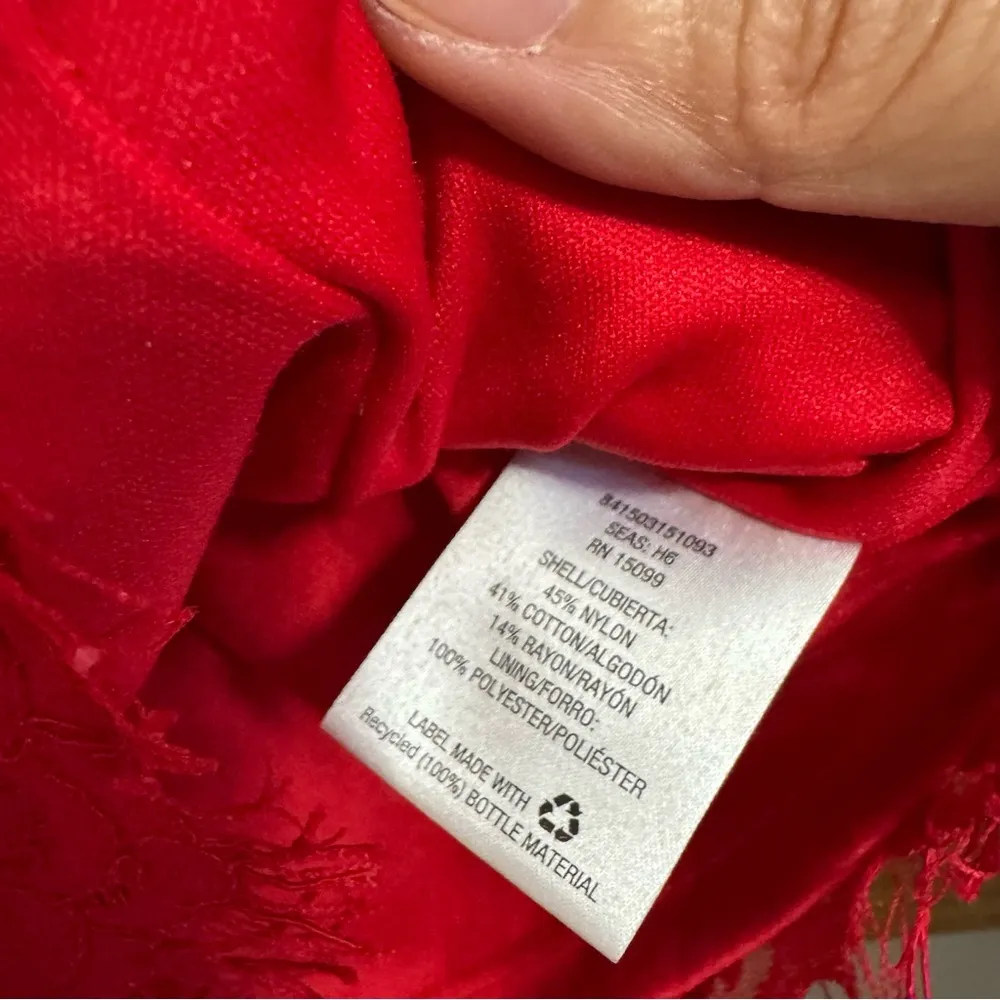 Covington Red All Over Lace Dress Size Small - Image 4